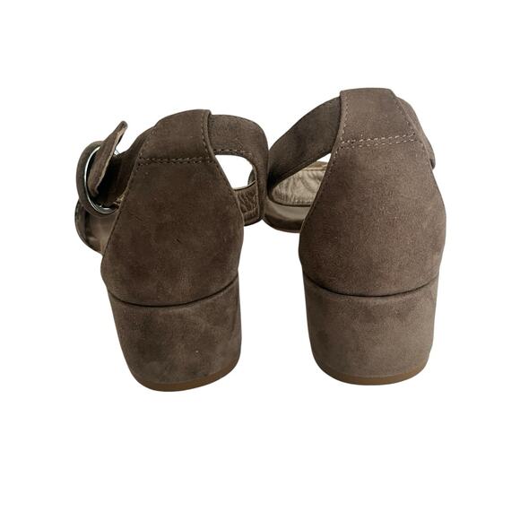 AGL Mary Kate Block Heel Sandals •36.5/ 6.5• Attilio Giusti Leombruni Suede $395 - Picture 7 of 11